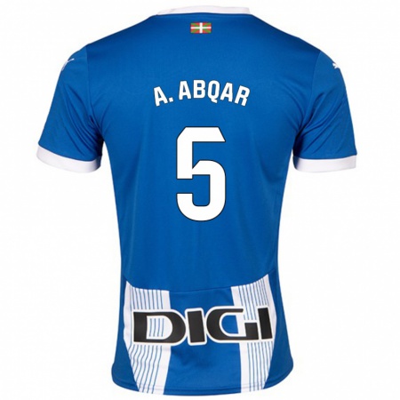 Kandiny Bambino Maglia Abdel Abqar #5 Blu Kit Gara Home 2024/25 Maglietta