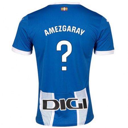 KandinyキッズAnder Amezgaray#0青ホームシャツ2024/25ジャージーユニフォーム