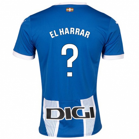 Kandiny Niño Camiseta Mohamed El Harrar #0 Azul 1ª Equipación 2024/25 La Camisa