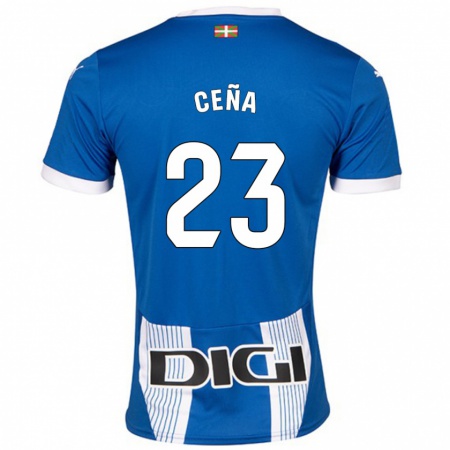 Kandiny Kinderen Marcos Ceña #23 Blauw Thuisshirt Thuistenue 2024/25 T-Shirt België