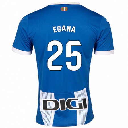 KandinyキッズEider Egaña#25青ホームシャツ2024/25ジャージーユニフォーム