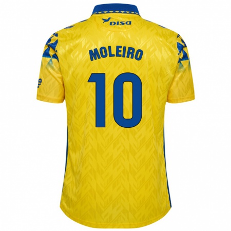 Kandiny Niño Camiseta Alberto Moleiro #10 Amarillo Azul 1ª Equipación 2024/25 La Camisa México