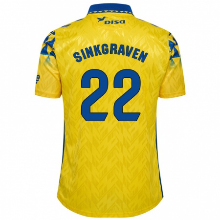 Kandiny Bambino Maglia Daley Sinkgraven #22 Giallo Blu Kit Gara Home 2024/25 Maglietta