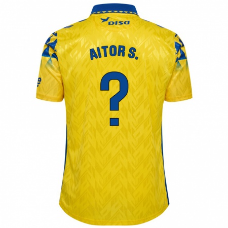 Kandiny Niño Camiseta Aitor Sánchez #0 Amarillo Azul 1ª Equipación 2024/25 La Camisa México