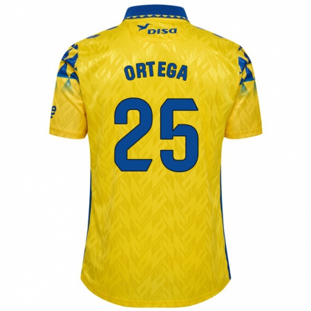 Kandiny Niño Camiseta Edián Ortega #25 Amarillo Azul 1ª Equipación 2024/25 La Camisa México