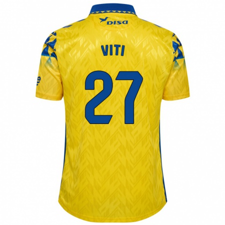 Kandiny Niño Camiseta Viti #27 Amarillo Azul 1ª Equipación 2024/25 La Camisa México