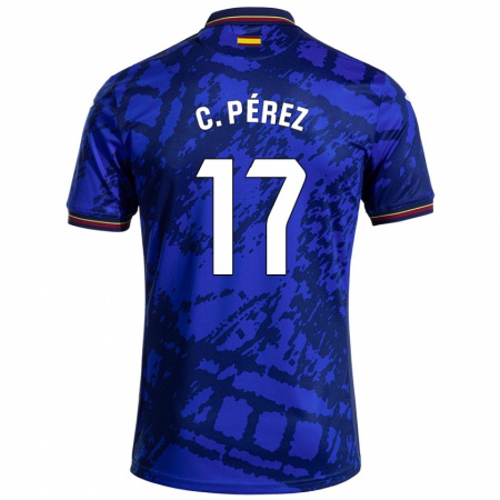 Kandiny Kinder Carles Pérez #17 Dunkleres Blau Heimtrikot Trikot 2024/25 T-Shirt Österreich