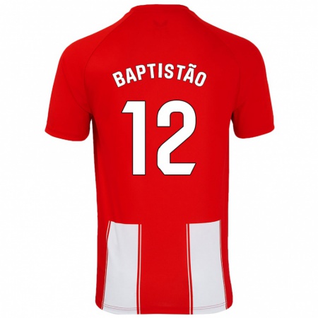 Kandiny Kinder Léo Baptistão #12 Rot Weiß Heimtrikot Trikot 2024/25 T-Shirt Österreich