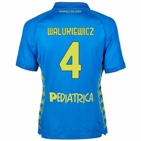 Kandiny Niño Camiseta Sebastian Walukiewicz #4 Azul 1ª Equipación 2024/25 La Camisa