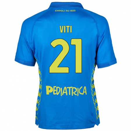 Kandiny Kinder Mattia Viti #21 Blau Heimtrikot Trikot 2024/25 T-Shirt Österreich