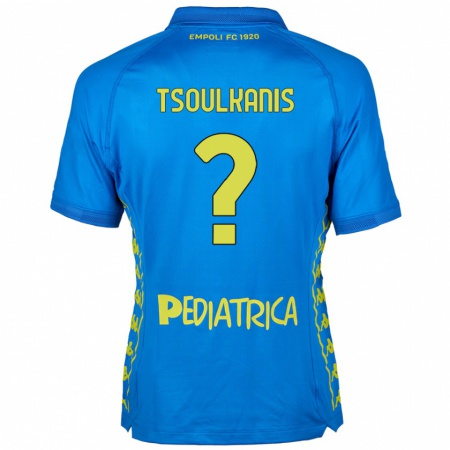 Kandiny Niño Camiseta Konstantinos Tsoulkanis #0 Azul 1ª Equipación 2024/25 La Camisa