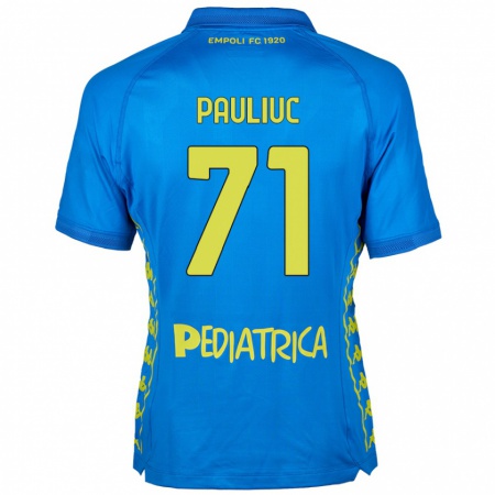 Kandiny Bambino Maglia Nicolò Pauliuc #71 Blu Kit Gara Home 2024/25 Maglietta