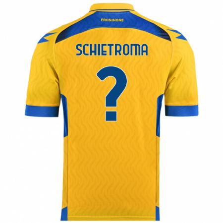 Kandiny Bambino Maglia Lorenzo Schietroma #0 Giallo Kit Gara Home 2024/25 Maglietta