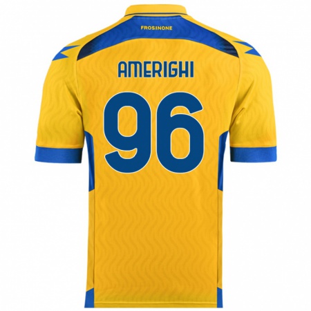 Kandiny Bambino Maglia Igor Amerighi #96 Giallo Kit Gara Home 2024/25 Maglietta