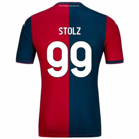 Kandiny Bambino Maglia Franz Stolz #99 Rosso Blu Scuro Kit Gara Home 2024/25 Maglietta