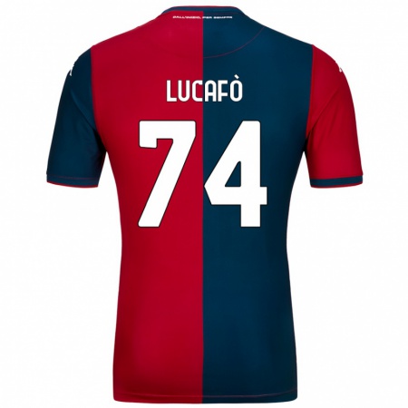 Kandiny Bambino Maglia Sara Lucafò #74 Rosso Blu Scuro Kit Gara Home 2024/25 Maglietta