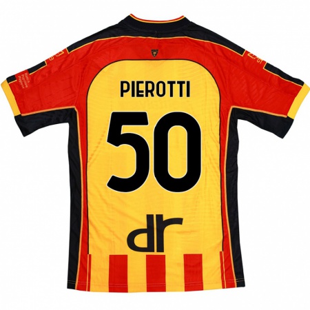 Kandiny Bambino Maglia Santiago Pierotti #50 Giallo Rosso Kit Gara Home 2024/25 Maglietta