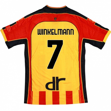 Kandiny Bambino Maglia Till Winkelmann #7 Giallo Rosso Kit Gara Home 2024/25 Maglietta