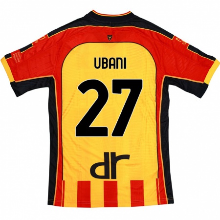 Kandiny Bambino Maglia Marlon Ubani #27 Giallo Rosso Kit Gara Home 2024/25 Maglietta