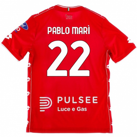 Kandiny Kinder Pablo Marí #22 Rot Weiß Heimtrikot Trikot 2024/25 T-Shirt Österreich