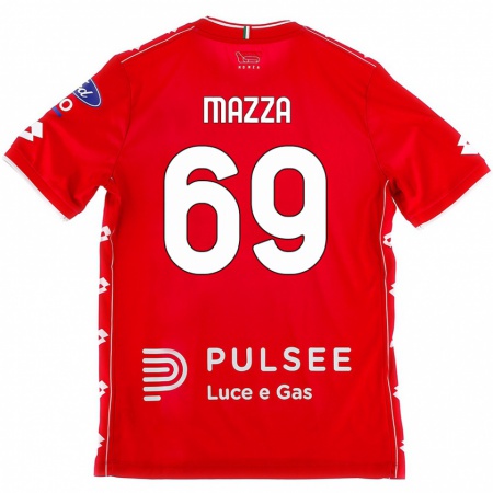 Kandiny Niño Camiseta Andrea Mazza #69 Rojo Blanco 1ª Equipación 2024/25 La Camisa México