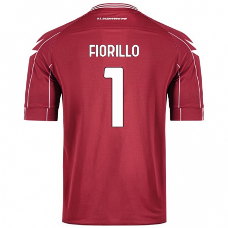 Kandiny Kinder Vincenzo Fiorillo #1 Burgundrot Heimtrikot Trikot 2024/25 T-Shirt Österreich