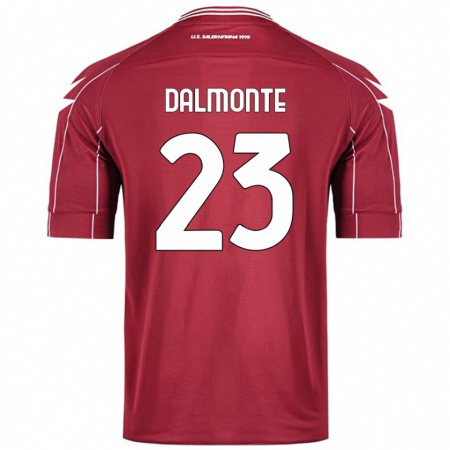 Kandiny Kinder Nicola Dalmonte #23 Burgundrot Heimtrikot Trikot 2024/25 T-Shirt Österreich