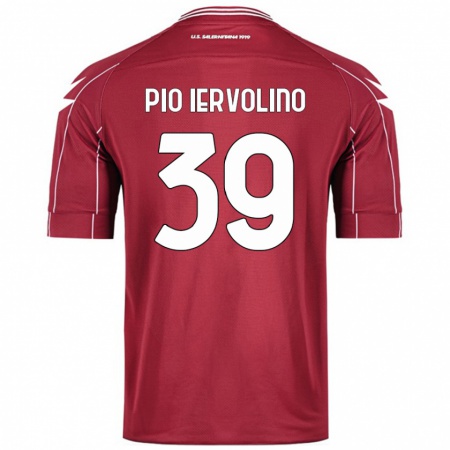 Kandiny Kinderen Antonio Pio Iervolino #39 Bordeauxrood Thuisshirt Thuistenue 2024/25 T-Shirt België