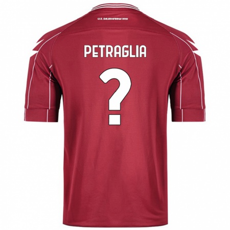 Kandiny Kinderen Christian Petraglia #0 Bordeauxrood Thuisshirt Thuistenue 2024/25 T-Shirt België