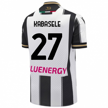 Kandiny Kinder Christian Kabasele #27 Weiß Schwarz Heimtrikot Trikot 2024/25 T-Shirt Österreich