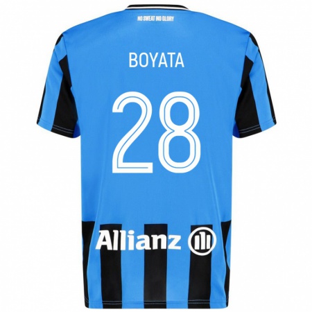 Kandiny Kinderen Dedryck Boyata #28 Hemelsblauw Zwart Thuisshirt Thuistenue 2024/25 T-Shirt België