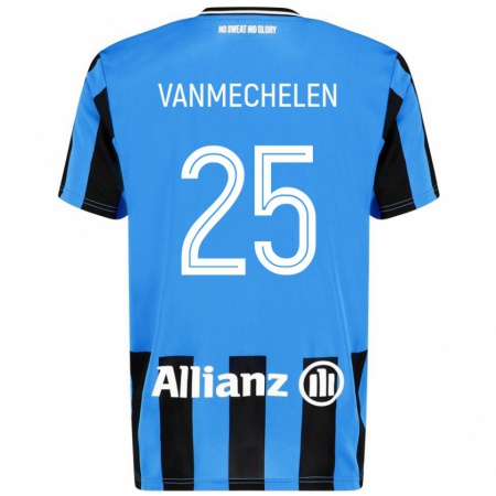 Kandiny Barn Davinia Vanmechelen #25 Himmelsblå Svart Hemmatröja Matchtröjor 2024/25 Tröjor T-Tröja