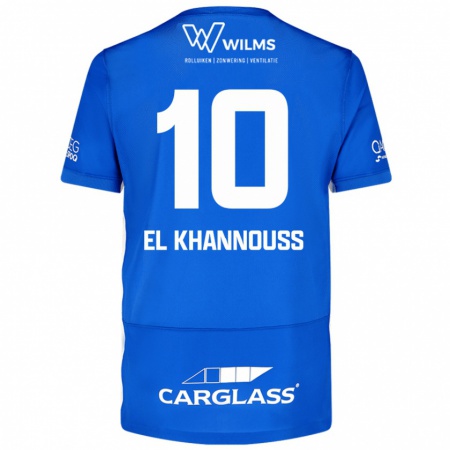 Kandiny Criança Camisola Bilal El Khannouss #10 Azul Principal 2024/25 Camisa Brasil