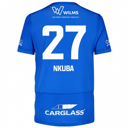 Kandiny Criança Camisola Ken Nkuba #27 Azul Principal 2024/25 Camisa Brasil