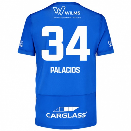 KandinyキッズAdrián Palacios#34青ホームシャツ2024/25ジャージーユニフォーム