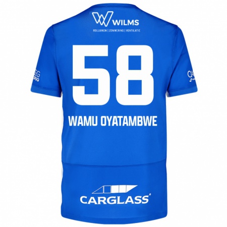 Kandiny Criança Camisola Matthias Wamu Oyatambwe #58 Azul Principal 2024/25 Camisa Brasil