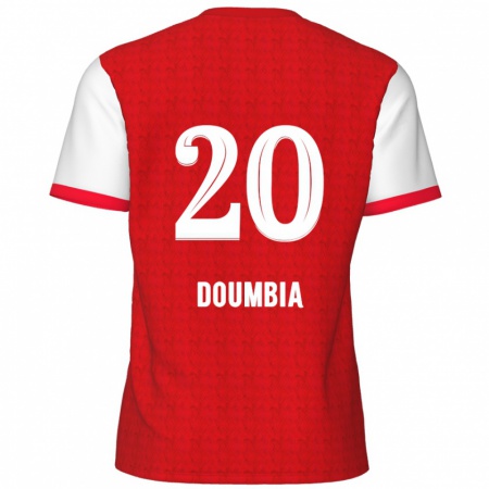 Kandiny Barn Mahamadou Doumbia #20 Röd Vit Hemmatröja Matchtröjor 2024/25 Tröjor T-Tröja