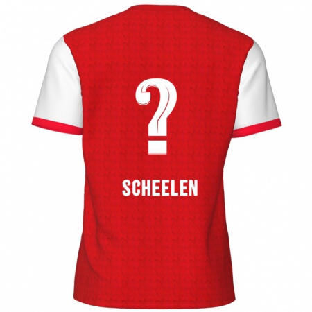 KandinyキッズThijme Scheelen#0赤 白ホームシャツ2024/25ジャージーユニフォーム