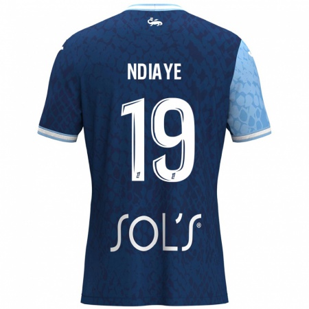 Kandiny Kinder Rassoul Ndiaye #19 Himmelblau Dunkelblau Heimtrikot Trikot 2024/25 T-Shirt Österreich