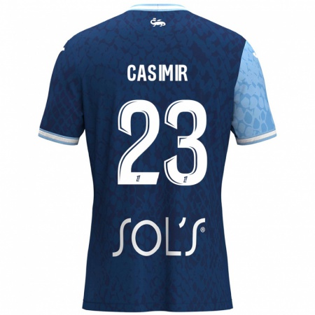 Kandiny Kinder Josué Casimir #23 Himmelblau Dunkelblau Heimtrikot Trikot 2024/25 T-Shirt Österreich