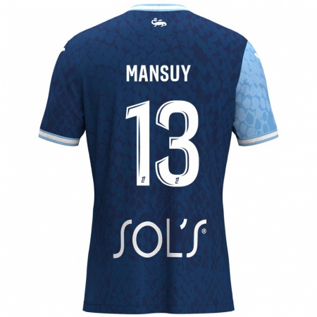 Kandiny Barn Héloïse Mansuy #13 Himmelsblå Mörkblå Hemmatröja Matchtröjor 2024/25 Tröjor T-Tröja