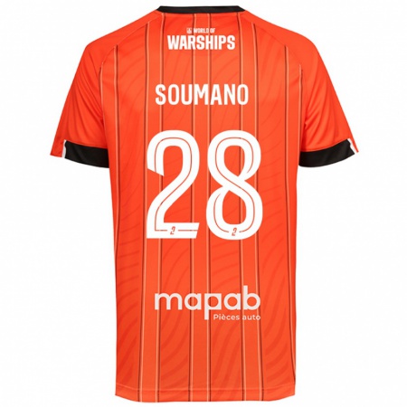 Kandiny Barn Sambou Soumano #28 Orange Hemmatröja Matchtröjor 2024/25 Tröjor T-Tröja