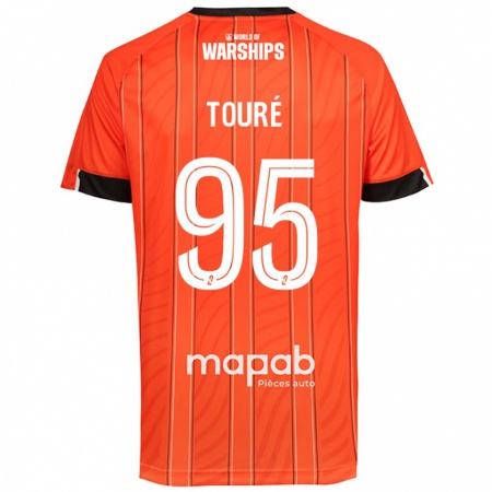 Kandiny Barn Isaak Touré #95 Orange Hemmatröja Matchtröjor 2024/25 Tröjor T-Tröja