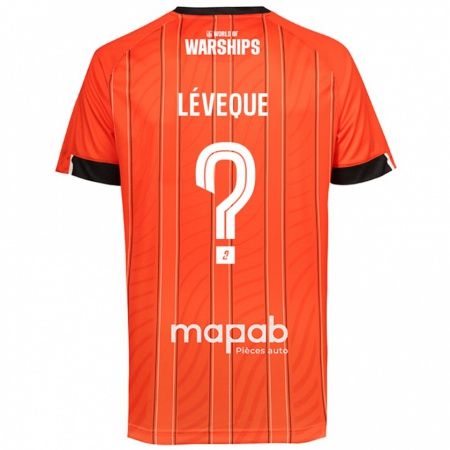 Kandiny Niño Camiseta Léonardo Lévêque #0 Naranja 1ª Equipación 2024/25 La Camisa