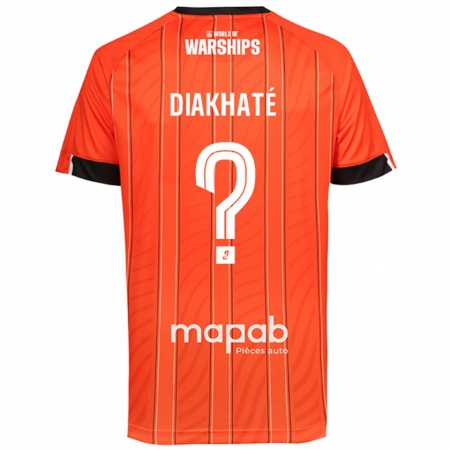 Kandiny Bambino Maglia Yanis Diakhaté #0 Arancione Kit Gara Home 2024/25 Maglietta