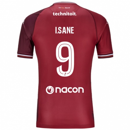 Kandiny Bambino Maglia Ibou Sané #9 Rosso Granata Kit Gara Home 2024/25 Maglietta