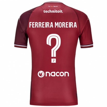 Kandiny Barn Ruben Ferreira Moreira #0 Röda Granata Hemmatröja Matchtröjor 2024/25 Tröjor T-Tröja