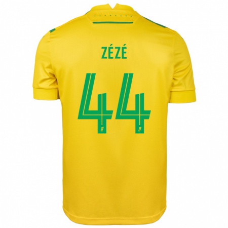 Kandiny Bambino Maglia Nathan Zézé #44 Giallo Verde Kit Gara Home 2024/25 Maglietta