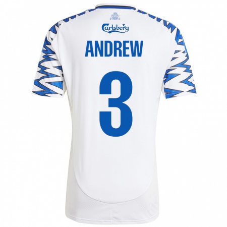 Kandiny Kinder Tristan Andrew #3 Weiß Himmelblau Heimtrikot Trikot 2024/25 T-Shirt Österreich