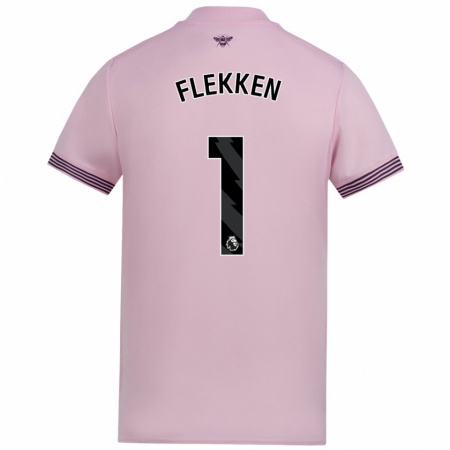 Kandiny Niño Camiseta Mark Flekken #1 Rosa 2ª Equipación 2024/25 La Camisa México